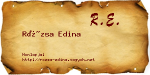 Rózsa Edina névjegykártya